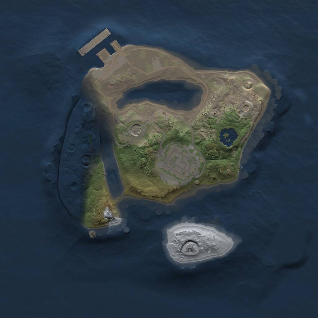 Rust Map: Procedural Map, Size: 1750, Seed: 412, 4 Monuments