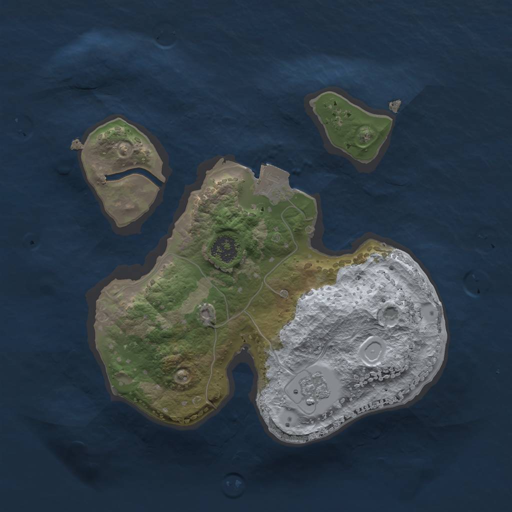 Rust Map: Procedural Map, Size: 2000, Seed: 22112023, 4 Monuments