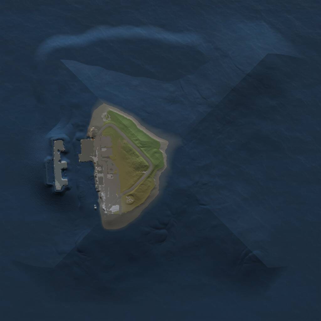 Rust Map: Procedural Map, Size: 1000, Seed: 1987944309, 2 Monuments