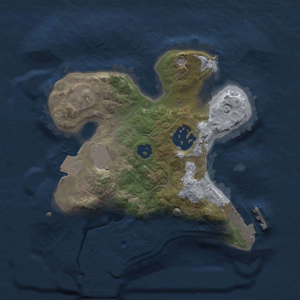 Rust Map: Procedural Map, Size: 2000, Seed: 211111212, 4 Monuments