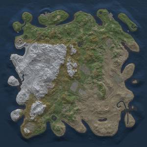 Thumbnail Rust Map: Procedural Map, Size: 4250, Seed: 1647200419, 19 Monuments