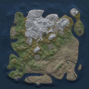 Thumbnail Rust Map: Procedural Map, Size: 3600, Seed: 22511, 17 Monuments