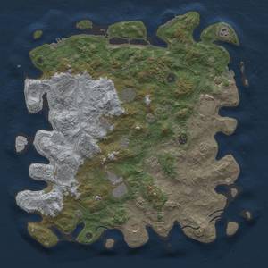 Thumbnail Rust Map: Procedural Map, Size: 4500, Seed: 259062666, 19 Monuments