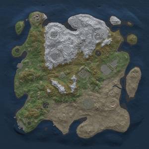 Thumbnail Rust Map: Procedural Map, Size: 3650, Seed: 93284307, 17 Monuments