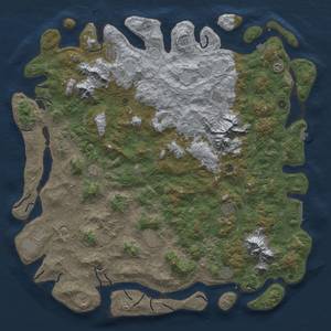 Thumbnail Rust Map: Procedural Map, Size: 6000, Seed: 23377229, 19 Monuments