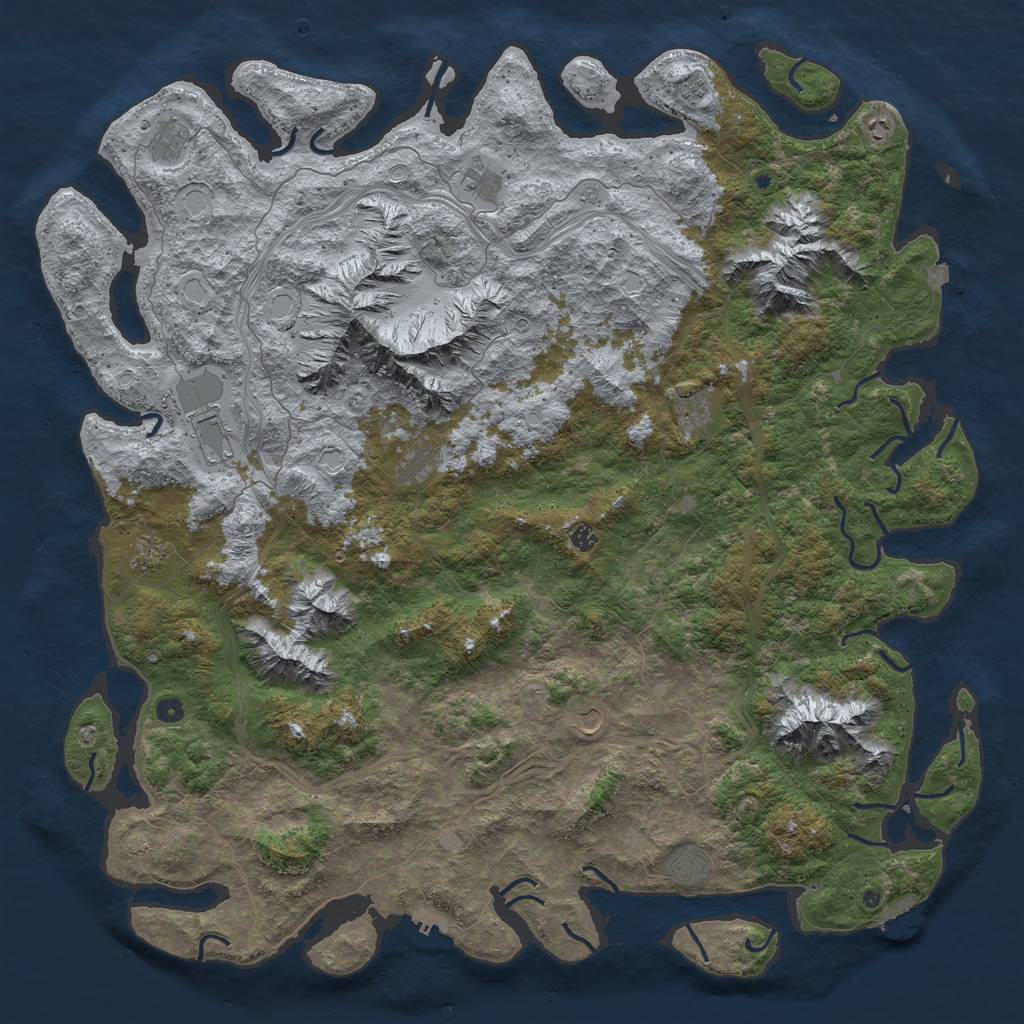 Rust Map: Procedural Map, Size: 6000, Seed: 40322359, 19 Monuments