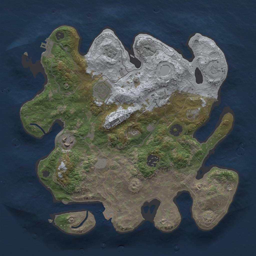 Rust Map: Procedural Map, Size: 3100, Seed: 96618551, 12 Monuments