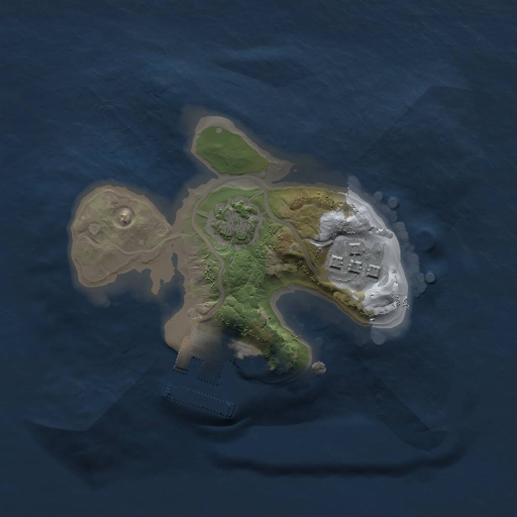 Rust Map: Procedural Map, Size: 1500, Seed: 2101223145, 4 Monuments