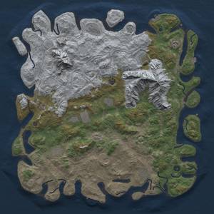 Thumbnail Rust Map: Procedural Map, Size: 5000, Seed: 775597681, 19 Monuments