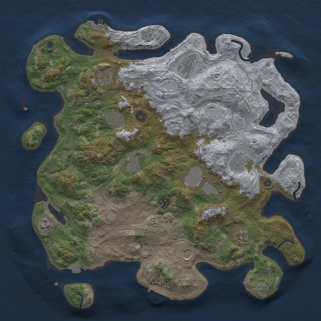 Rust Map: Procedural Map, Size: 4250, Seed: 28941, 19 Monuments
