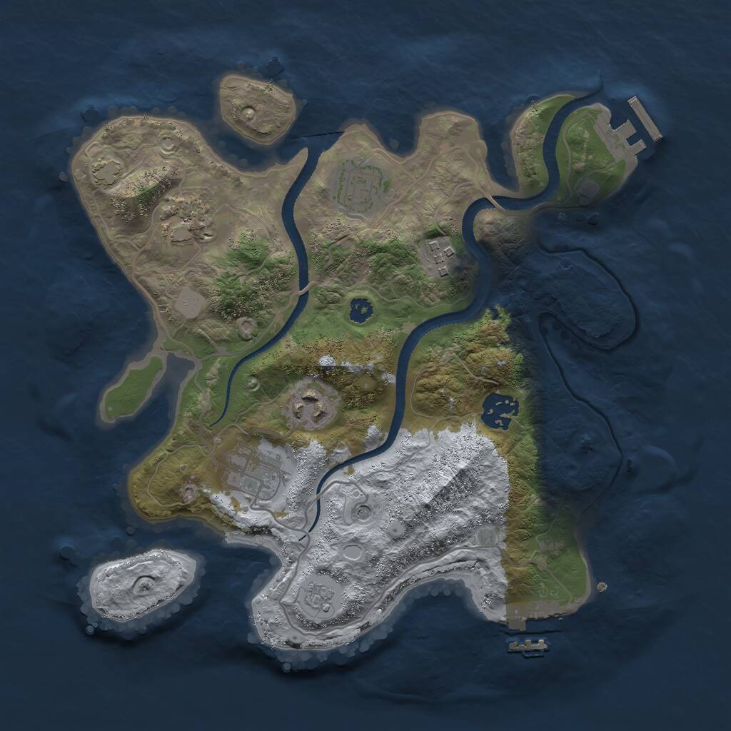 Rust Map: Procedural Map, Size: 3000, Seed: 1822865979, 12 Monuments