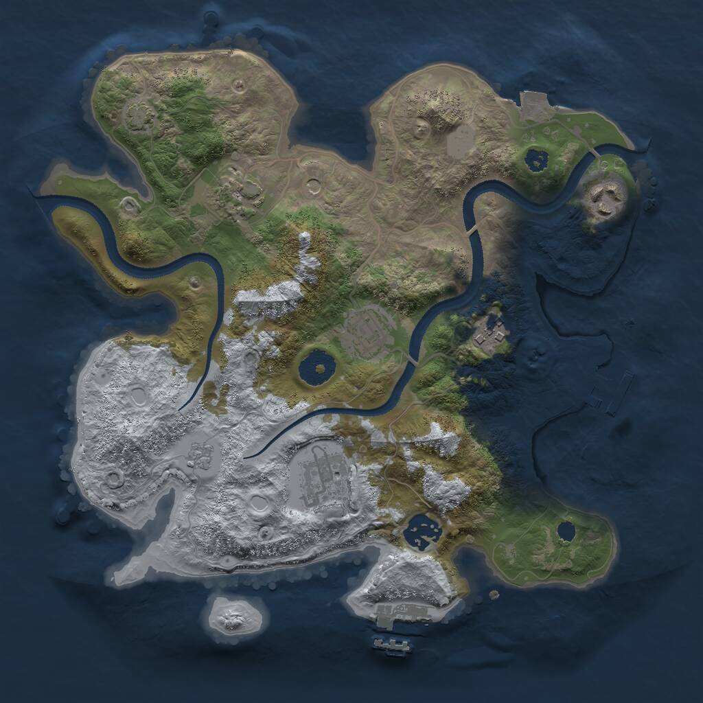 Rust Map: Procedural Map, Size: 3020, Seed: 246443531, 12 Monuments