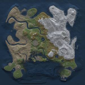 Thumbnail Rust Map: Procedural Map, Size: 3500, Seed: 1155992816, 13 Monuments