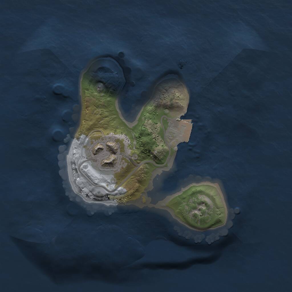 Rust Map: Procedural Map, Size: 1500, Seed: 1245123, 2 Monuments