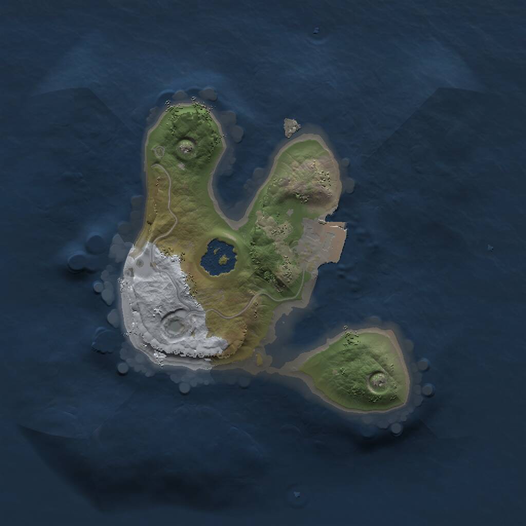 Rust Map: Procedural Map, Size: 1500, Seed: 1245123, 1 Monuments