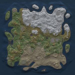 Thumbnail Rust Map: Procedural Map, Size: 4250, Seed: 43984211, 19 Monuments