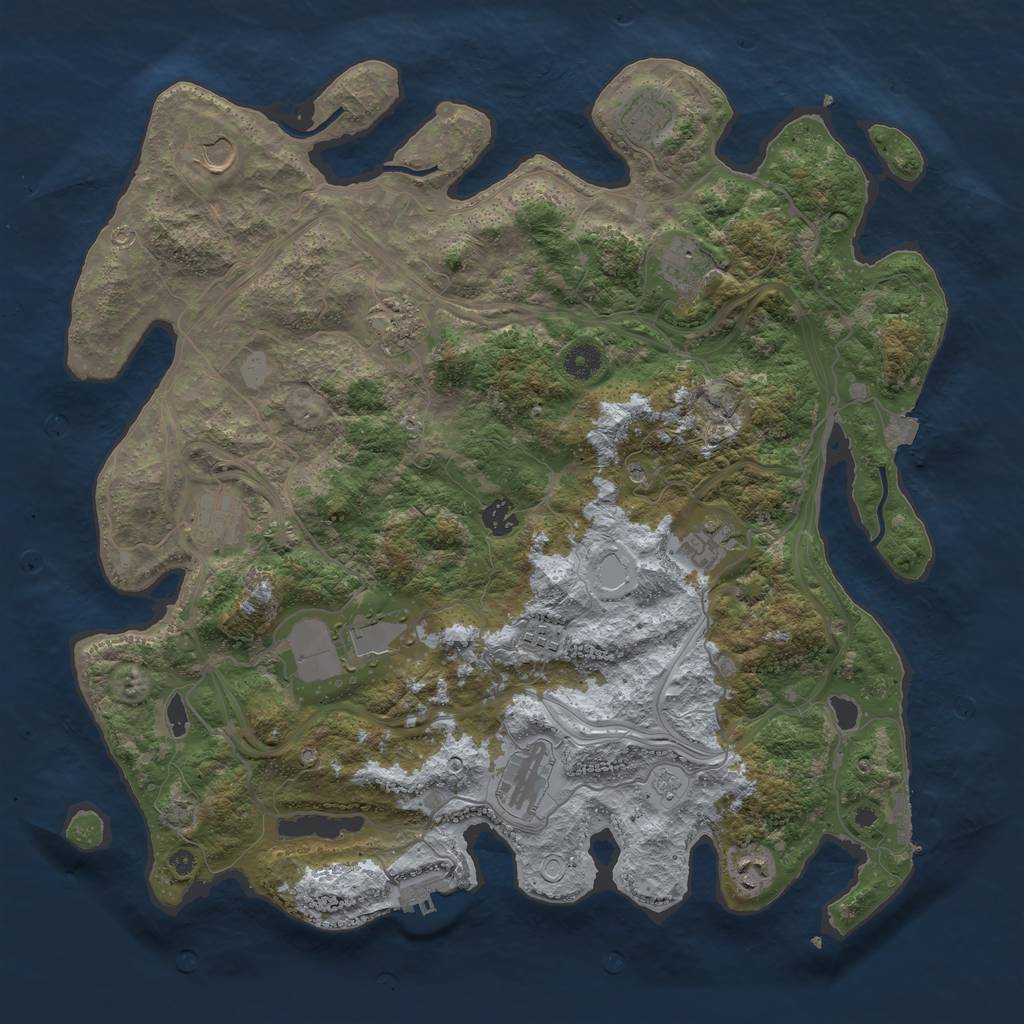 Rust Map: Procedural Map, Size: 4300, Seed: 94819835, 19 Monuments