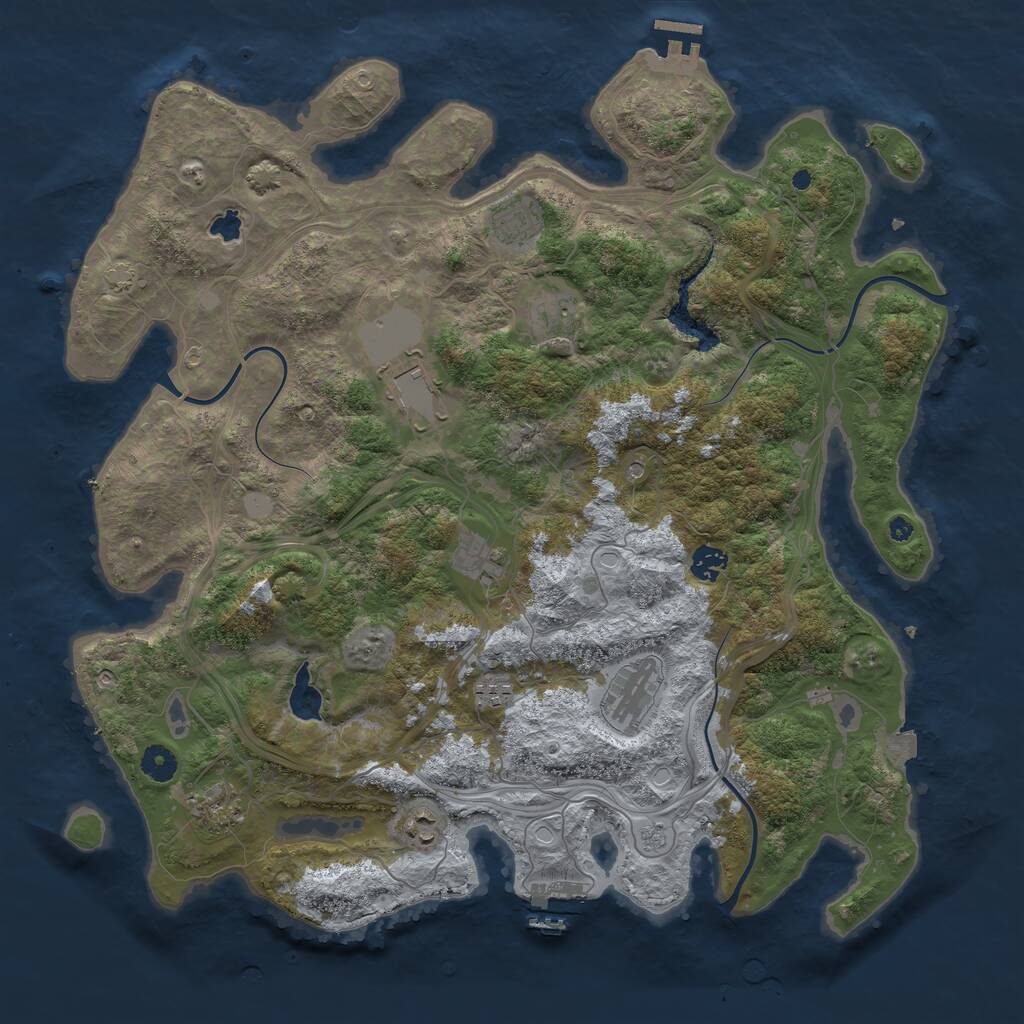 Rust Map: Procedural Map, Size: 4300, Seed: 94819835, 15 Monuments