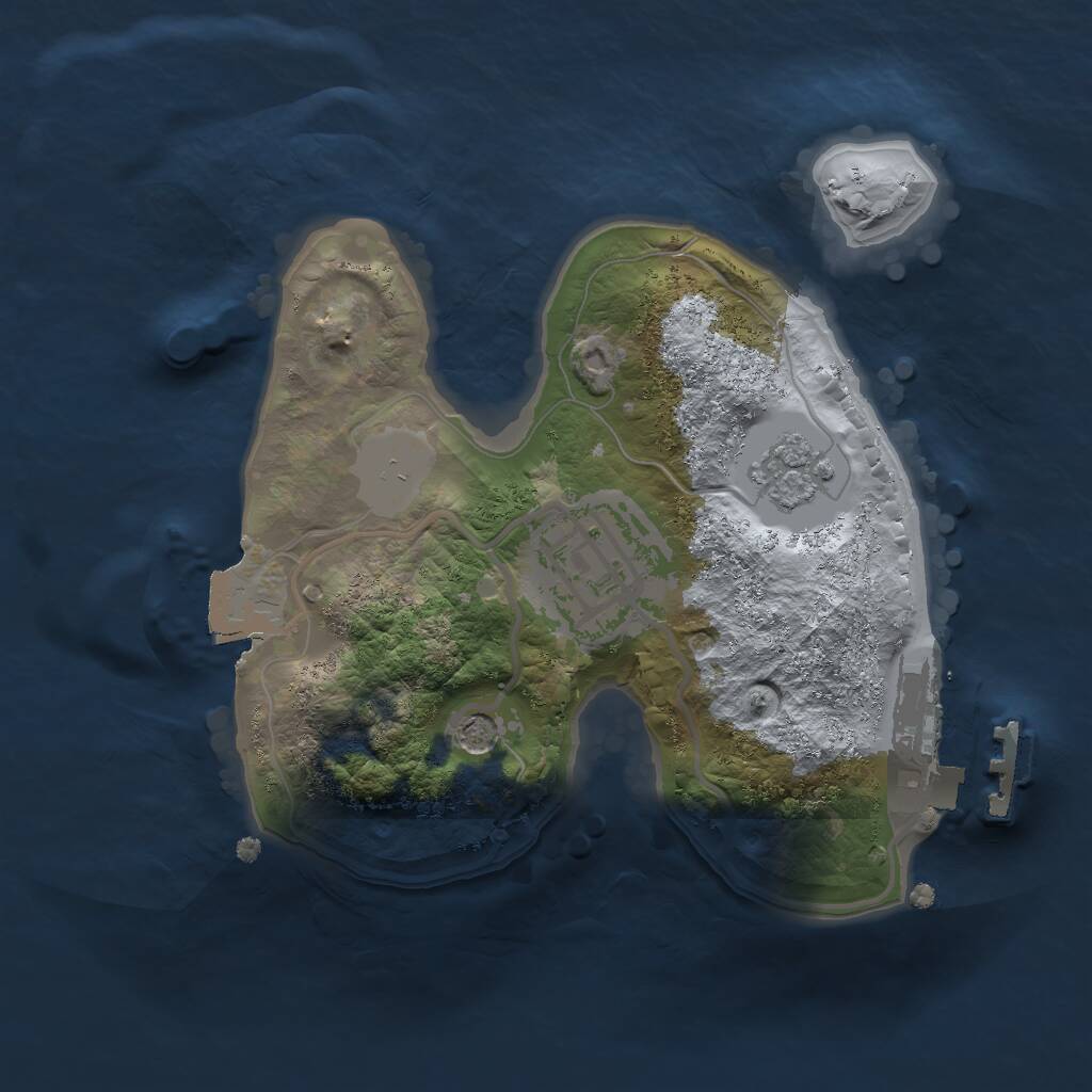 Rust Map: Procedural Map, Size: 1750, Seed: 8999999, 5 Monuments