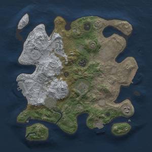 Thumbnail Rust Map: Procedural Map, Size: 3000, Seed: 32584, 15 Monuments