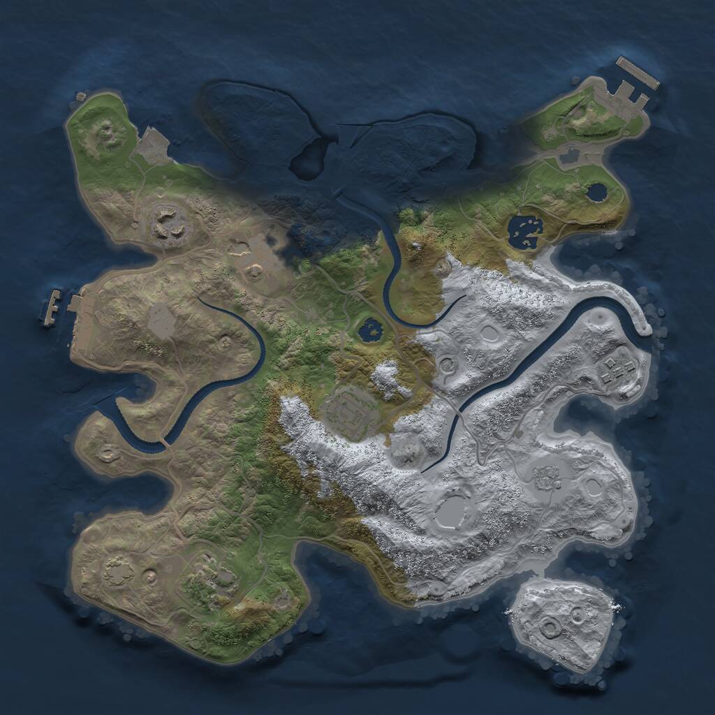 Rust Map: Procedural Map, Size: 3000, Seed: 1508, 12 Monuments