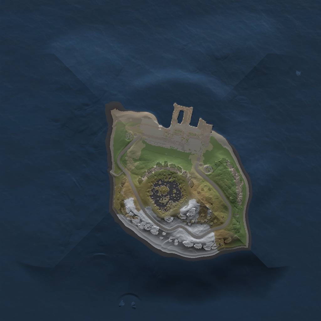 Rust Map: Procedural Map, Size: 1000, Seed: 544052463, 4 Monuments