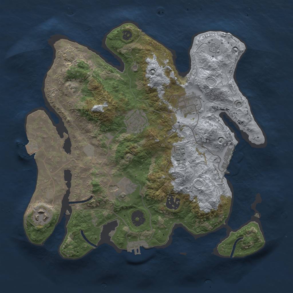 Rust Map: Procedural Map, Size: 3000, Seed: 426, 13 Monuments