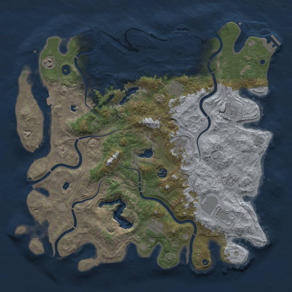 Rust Map: Procedural Map, Size: 4500, Seed: 86388079, 15 Monuments