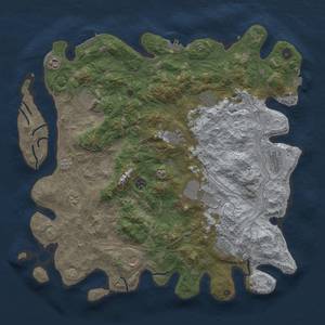 Thumbnail Rust Map: Procedural Map, Size: 4500, Seed: 86388079, 19 Monuments