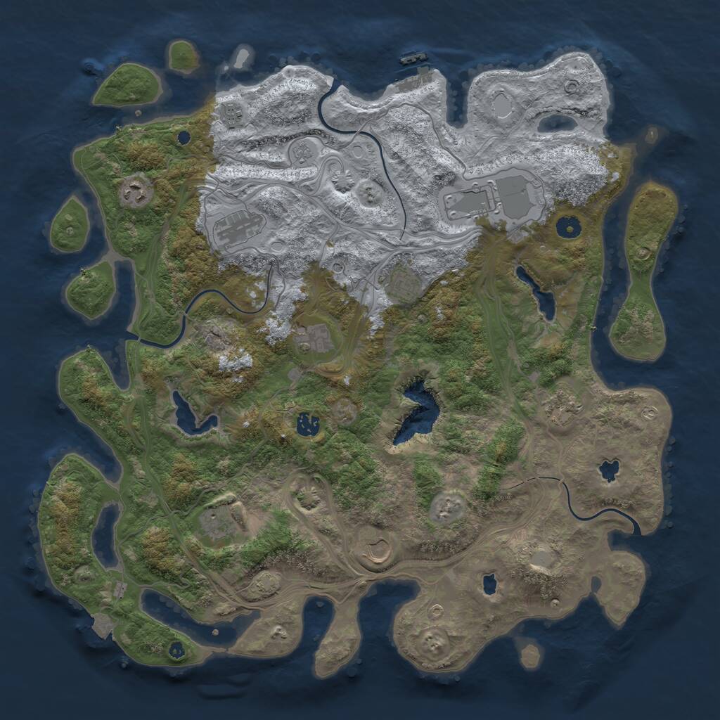 Rust Map: Procedural Map, Size: 4500, Seed: 331264731, 15 Monuments