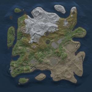 Thumbnail Rust Map: Procedural Map, Size: 3500, Seed: 457832536, 16 Monuments