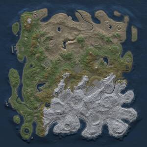 Thumbnail Rust Map: Procedural Map, Size: 4500, Seed: 1616160545, 15 Monuments