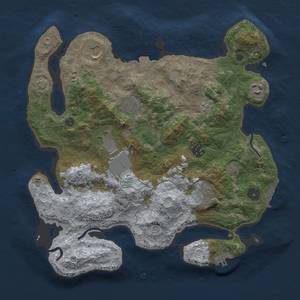 Thumbnail Rust Map: Procedural Map, Size: 3500, Seed: 1993237879, 15 Monuments