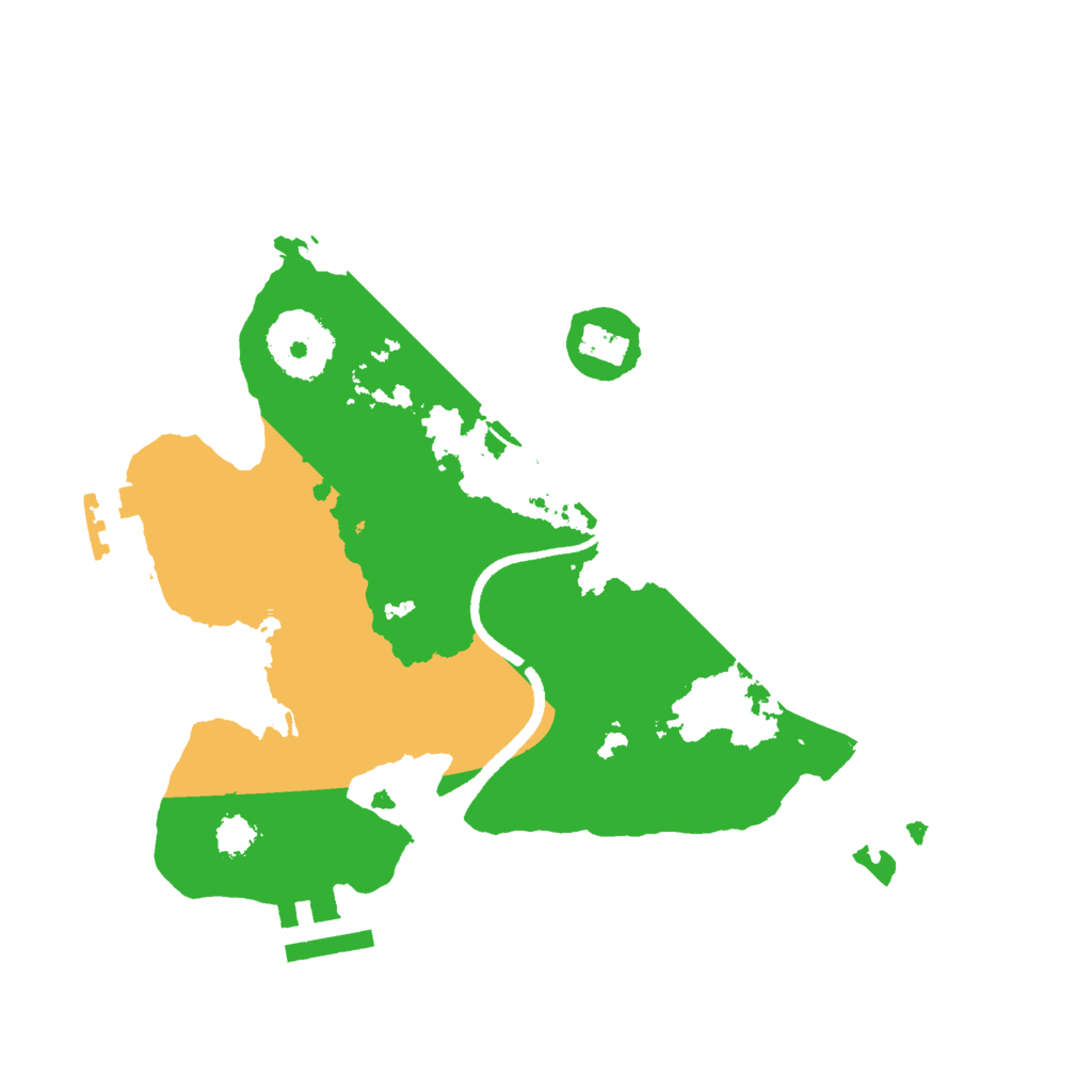 Biome Rust Map: Procedural Map, Size: 2500, Seed: 400357361