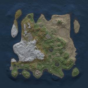 Thumbnail Rust Map: Procedural Map, Size: 3000, Seed: 1367816011, 13 Monuments