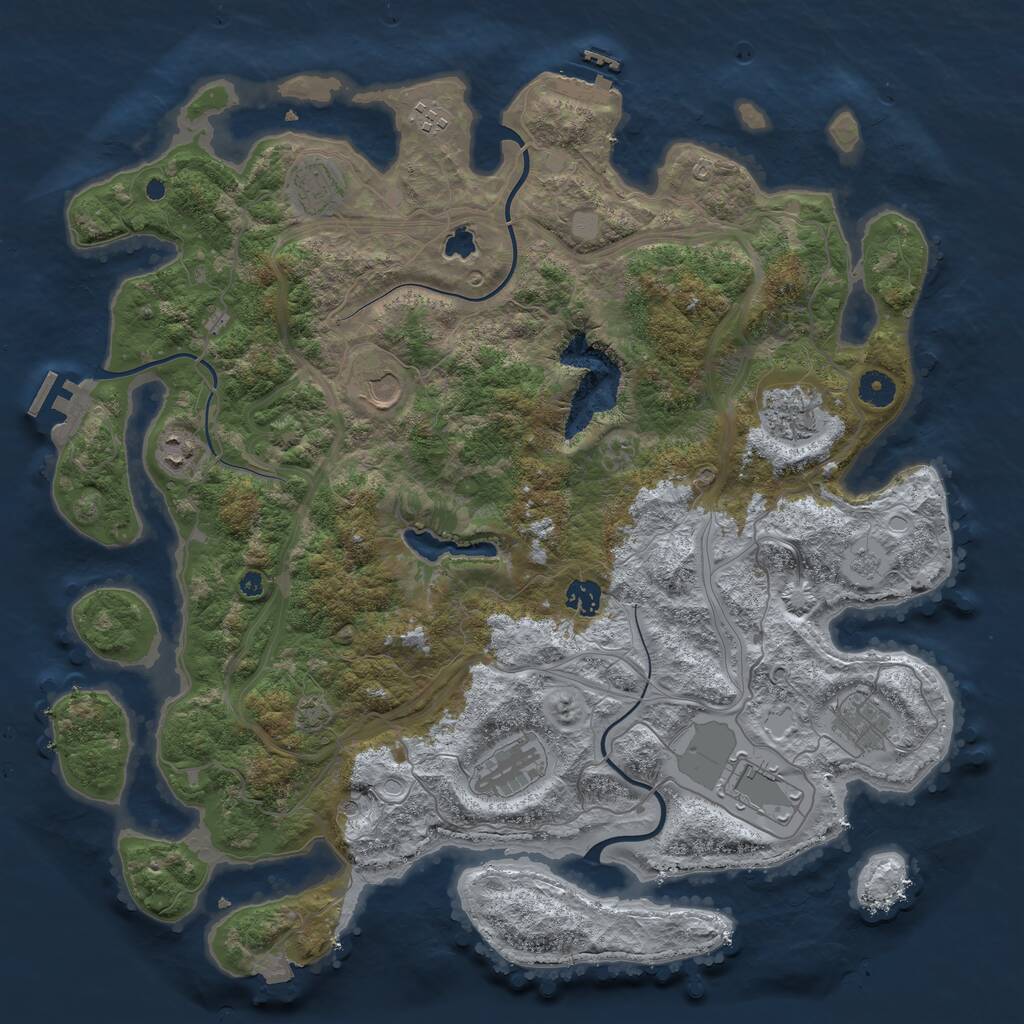 Rust Map: Procedural Map, Size: 4250, Seed: 183370126, 15 Monuments