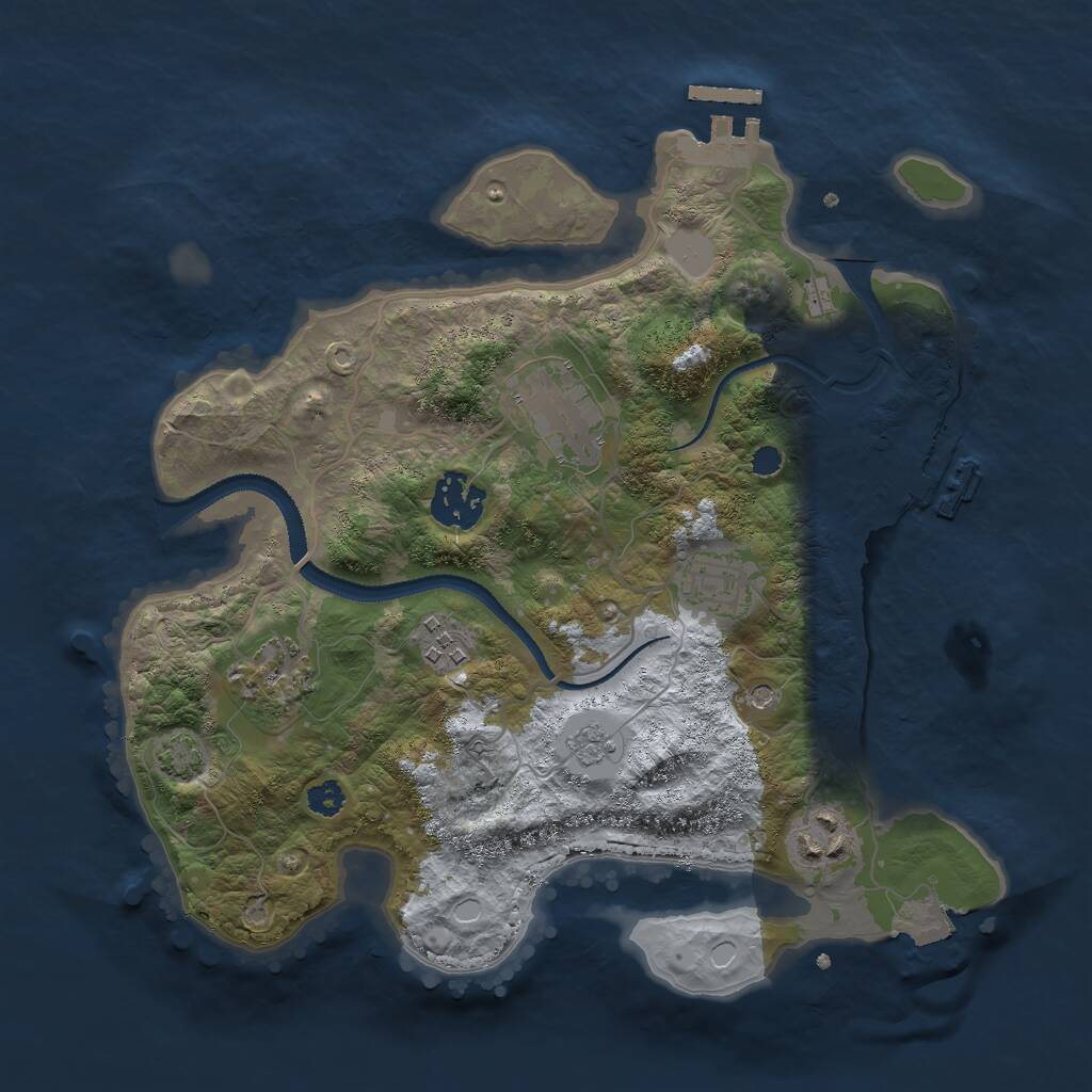 Rust Map: Procedural Map, Size: 3000, Seed: 3158640, 12 Monuments