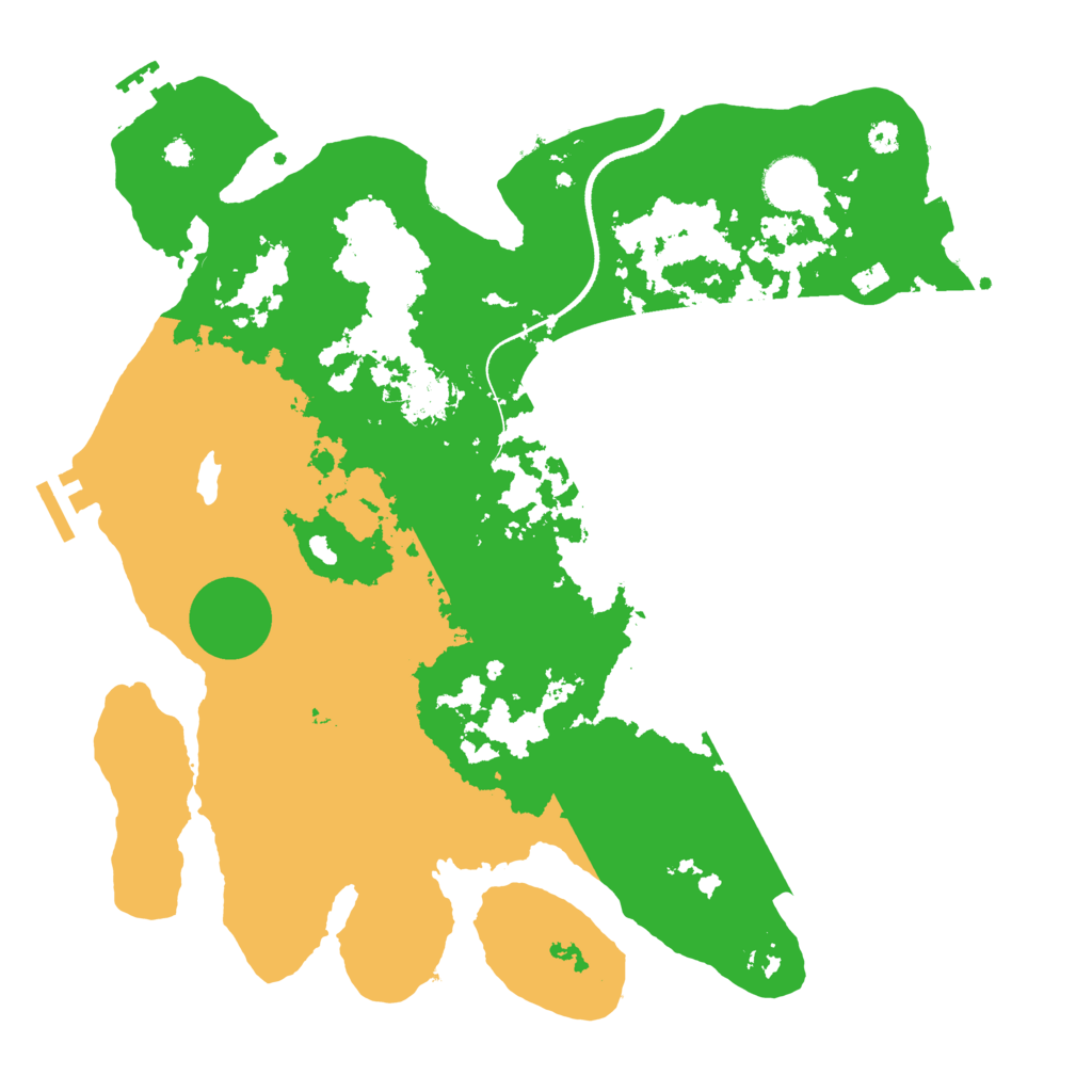 Biome Rust Map: Procedural Map, Size: 3500, Seed: 55453076