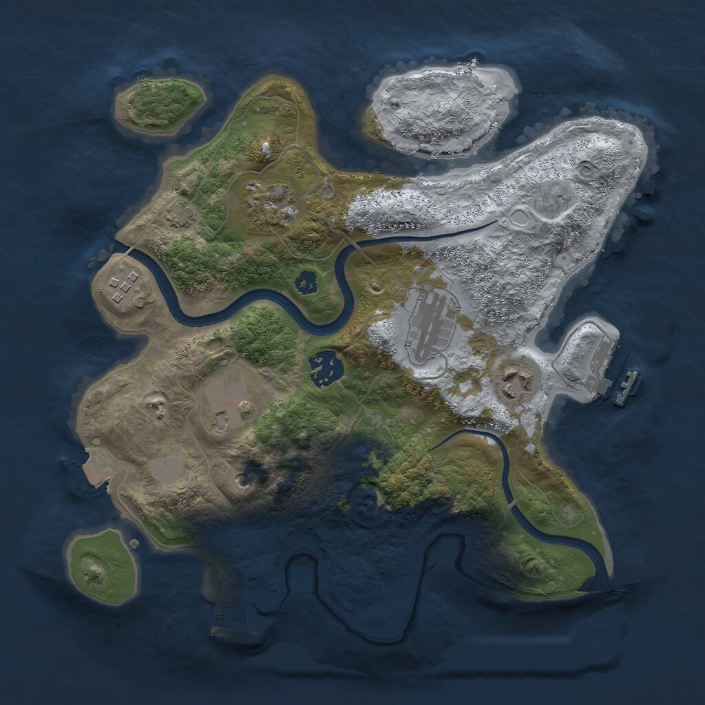Rust Map: Procedural Map, Size: 3000, Seed: 108696272, 11 Monuments