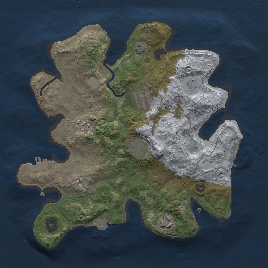 Rust Map: Procedural Map, Size: 2900, Seed: 1904860066, 12 Monuments
