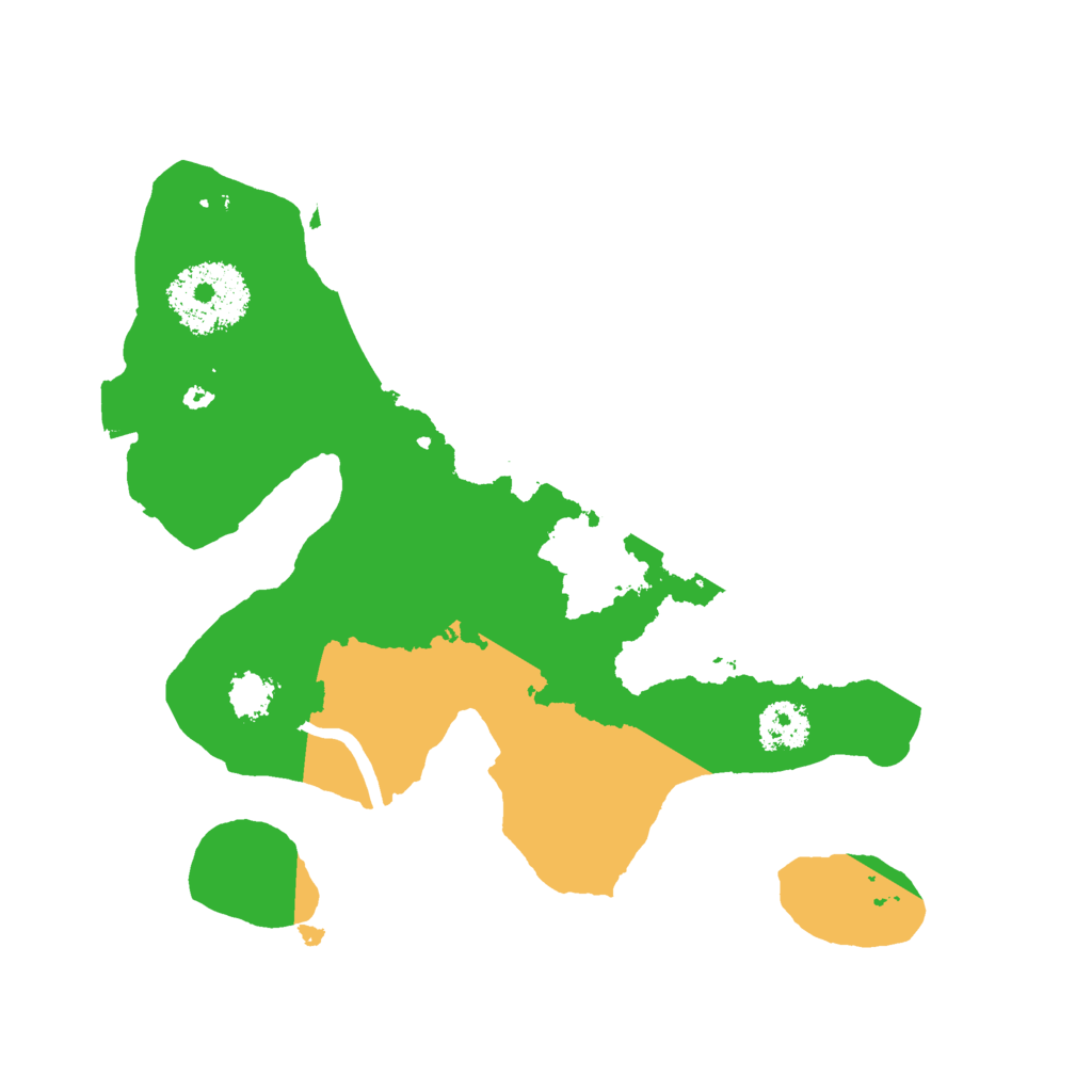 Biome Rust Map: Procedural Map, Size: 2200, Seed: 9556