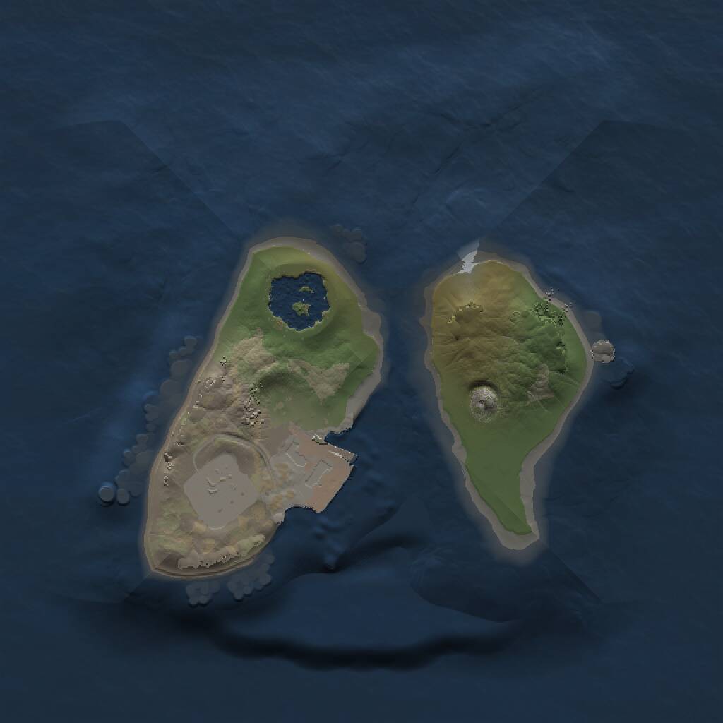 Rust Map: Procedural Map, Size: 1234, Seed: 123123123, 1 Monuments