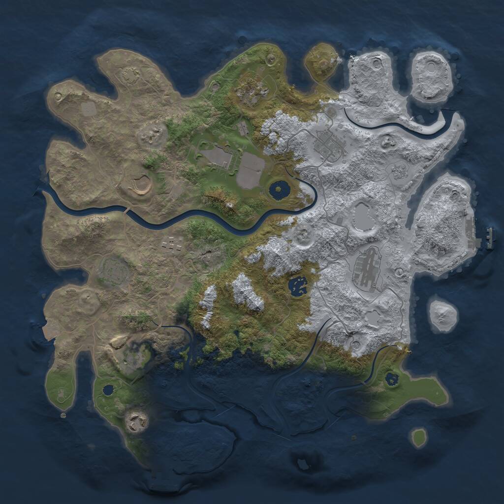 Rust Map: Procedural Map, Size: 3800, Seed: 1531452, 16 Monuments