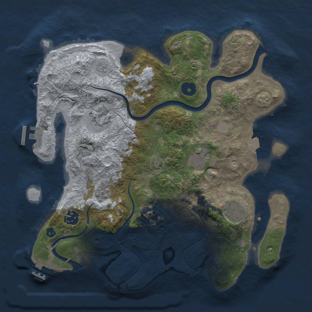 Rust Map: Procedural Map, Size: 3250, Seed: 199606, 11 Monuments