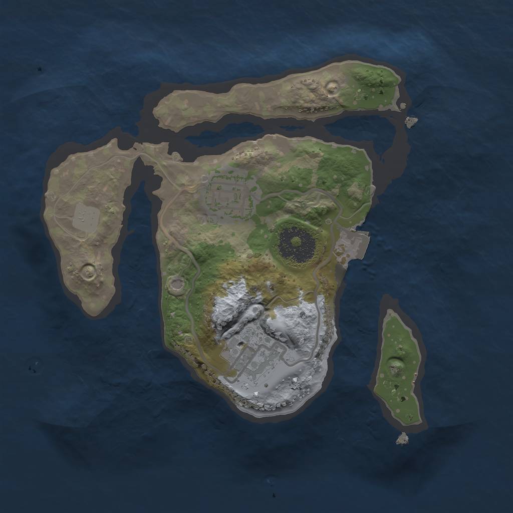 Rust Map: Procedural Map, Size: 2098, Seed: 697418812, 5 Monuments