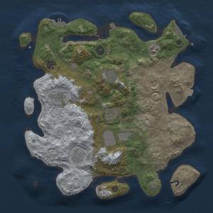 Thumbnail Rust Map: Procedural Map, Size: 3600, Seed: 22811, 17 Monuments