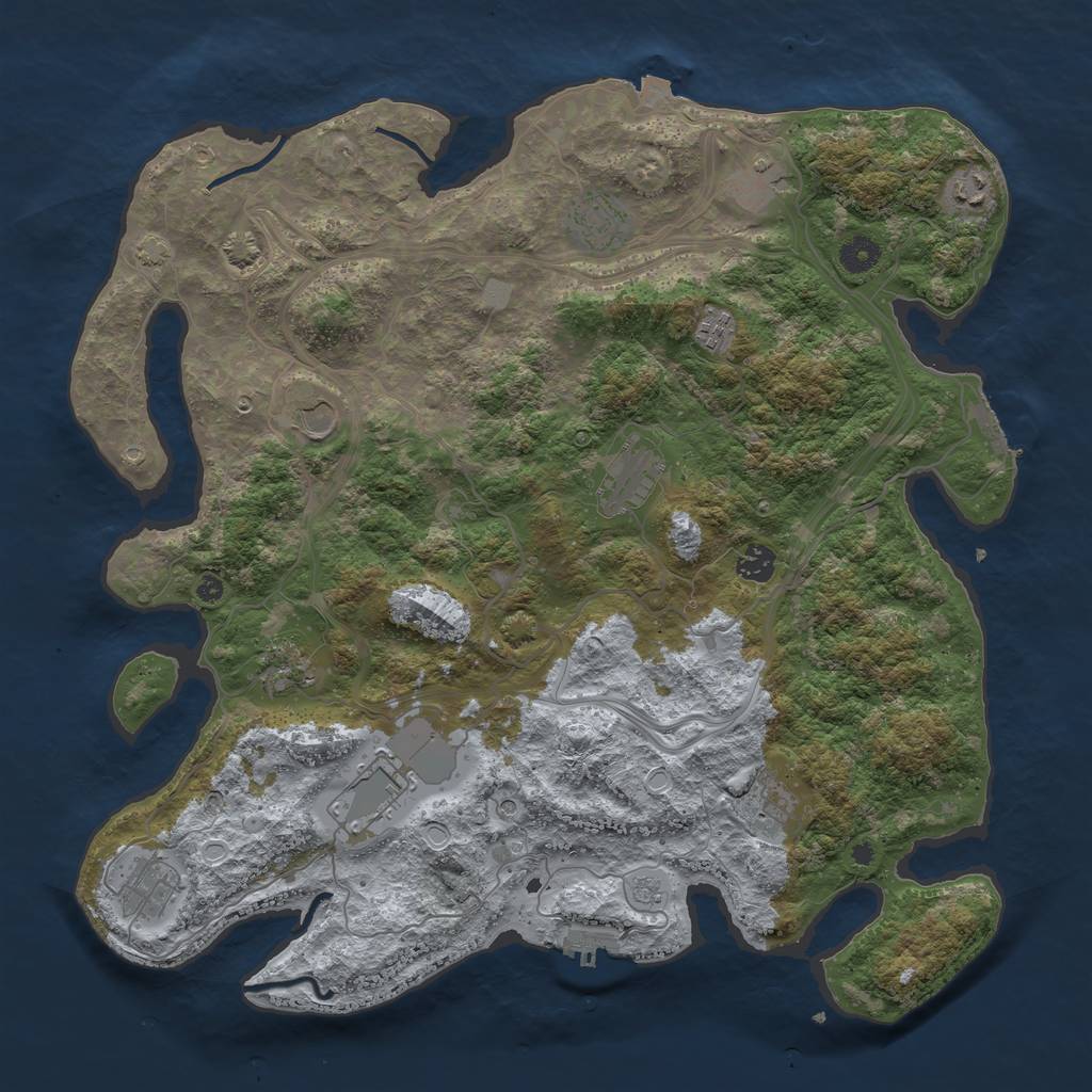 Rust Map: Procedural Map, Size: 4250, Seed: 98514030, 19 Monuments