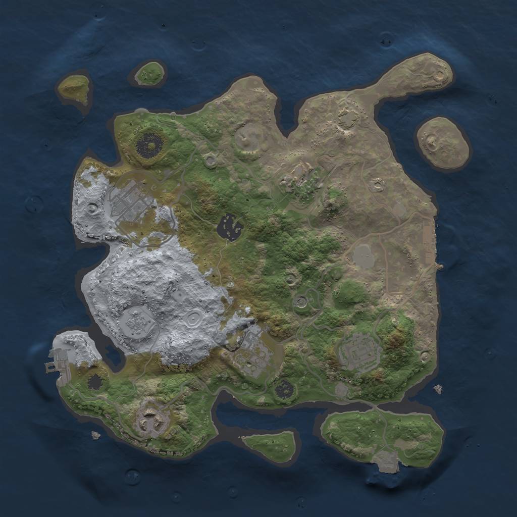 Rust Map: Procedural Map, Size: 3000, Seed: 482352840, 14 Monuments