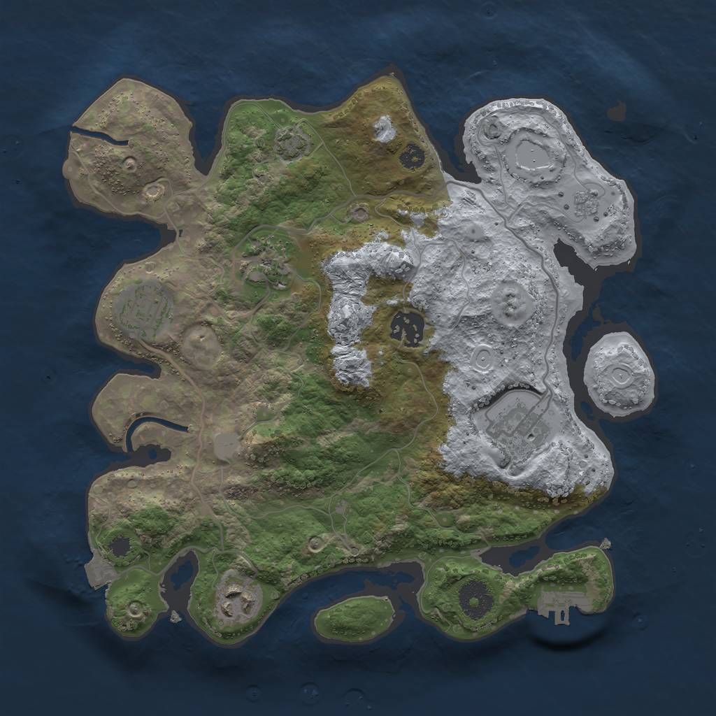 Rust Map: Procedural Map, Size: 3000, Seed: 28112023, 11 Monuments
