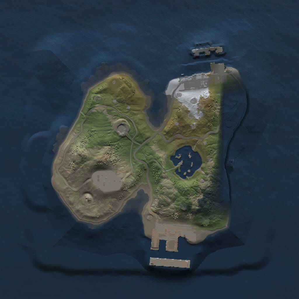 Rust Map: Procedural Map, Size: 1500, Seed: 100001, 4 Monuments